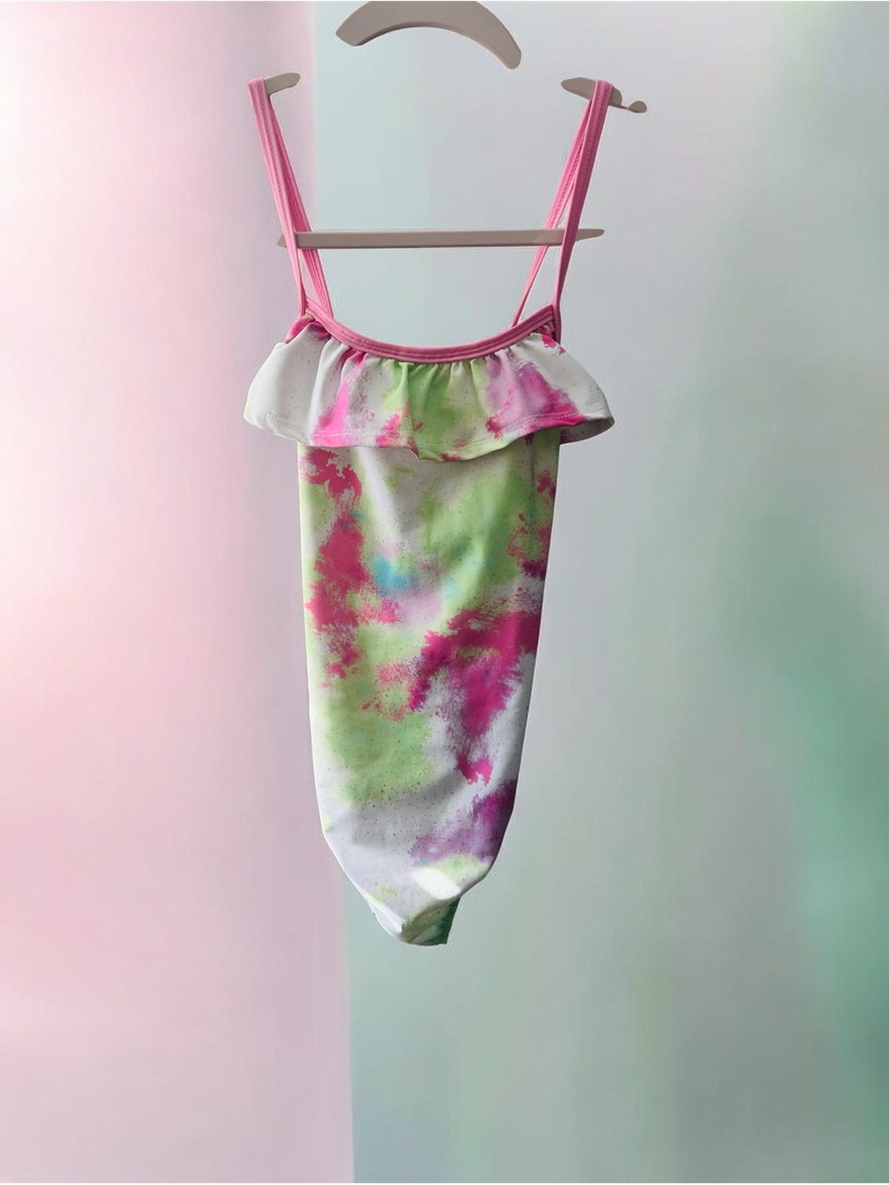 young hearts Swim One-Piece - Neon Pink Graphic